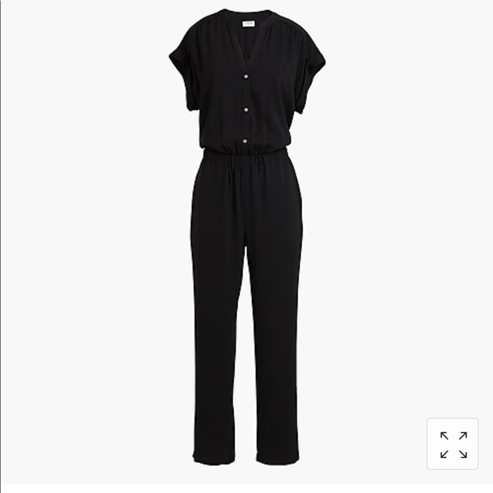J. Crew factory cuffed camp-shirt jumpsuit